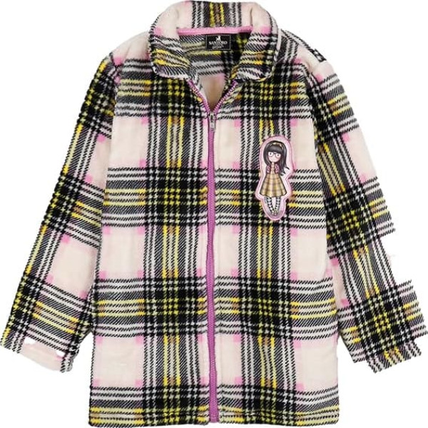 SANTORO GORJUSS Girls' Long Sleeve Bathrobe, Love at First Sight, Beige, Large, beige, L