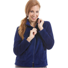 Camille Womens Luxury Soft Button and Zip Bed Jackets and Designs 18/20 Navy Blue