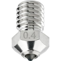 DUROZZLE Diamond PCD Nozzle 0.4mm for E3D V6 Hotend, Prusa i3 MK3S/MINI, Anycubic i3 Mega/Cobra/Kobra Neo 3D Printer and More Hardened - High Precision Nickel Plated Copper