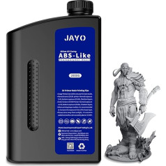 JAYO 3D Printer Resin 2 kg, ABS-Like Resin 405 nm UV Standard Rapid Resin for 4K/6K/8K LCD/DLP/SLA 3D Printing, Non-Brittle, High Precision, Low Odor, Grey 2000 g