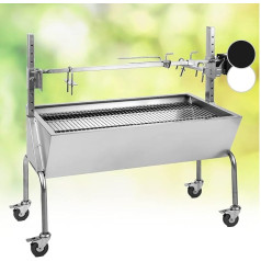 Oneconcept Sauenland Mobile Lamb Grill Suckling Pig Grill with Motor and Stainless Steel