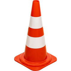 STIER Traffic Cones 500 mm 2 Strips Pack of 10