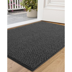 COLOR&GEOMETRY Doormat Indoor and Outdoor 120 x 140 cm Non-Slip Dirt Trapper Mat, Washable & Absorbent Door Mat, Entrance Rug, Door Mat, Doormat for Entrance, Front Door (Grey)