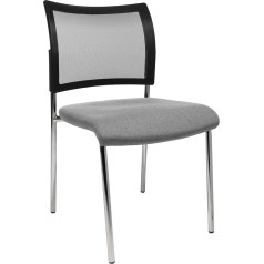 Topstar Visit 10 Mesh Stackable Conference Chair (Set of 2) Light Grey/Black