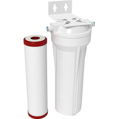 AQUATICLIFE Carbon Plus Carbon Block Water Filter 10 x 2.5 Inch and 10 Inch Water Filter Housing Canister for Reverse Osmosis Filtration Systems RO and RODI Units, for Chlorochloramine Reduction