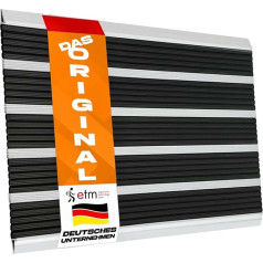 etm Doormat Outdoor Aluminium Various Models – Rustproof & Weatherproof – Front Door Doormat (Double Mat, 38 x 60 cm - Rubber Slats)
