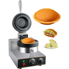 Electric Burger Press Electric Burger Machine, Commercial Burger Maker, 1300W, Non-Stick Electric Burger Press, Temperature Control 50-300°C, Double Sided Heating