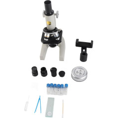 Optical Microscope, 64X-2400X, Single Tube, High Magnification, Kids Microscope Telescope Without Battery for Science Experiments in Middle School and Elementary School