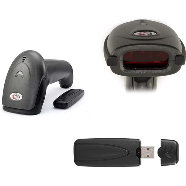 KALEA-INFORMATIQUE Wireless Barcode Scanner XL Scan XL9309. USB. Code128, EAN-13, EAN-8, Code39, UPC-A, UPC-E, Codabar, Interleaved 2 of 5, ISBN/ISSN, Code 93, UCC/EAN-128 etc...
