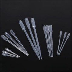 ZGHSWM 100 Stück 500 Stück Labor 1 ml 2 ml 3 ml 3 ml-L 5 ml 10 ml Kunststoff-Pasteurpipette Transfertropfer for Schulexperimente(5ml 500pcs)