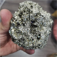 RVBLRDSE Natural Copper Pyrite Specimen Chalcopyrite Crystal Rock Stones Original Specimen Cluster Collection Stone Crystal Specimen (Size : 250-300g)