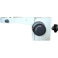 Microscope Accessories Kit 76mm White Microscope Focusing Rack - Adjustable 32mm Column Hole Head Focus Holder Arm for Binocular Trinocular Microscope Microscopic Slides