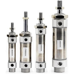 CDM2B CM2B16/20/25/32/40 Edelstahl Magnetring 25-500mm Hub Doppeltwirkend Mini Pneumatischer Luftzylinder 1St(Stroke 100mm,Bore 32mm)