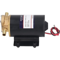 Elektrische Zahnradpumpe aus Messing, Selbstansaugend, 4,75 GPM 18 LPM, Geeignet für Schiffe, Wohnmobile, Automobile (mit) für Schmierstoffe und Viskose Flüssigkeiten (DC12V)