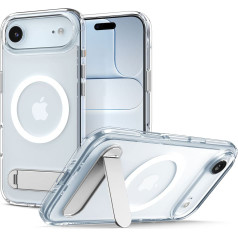 Spigen Aizsargvāciņš ar statīvu iPhone 17 Air Ultra Hybrid ''S'' MagSafe - caurspīdīgi balts