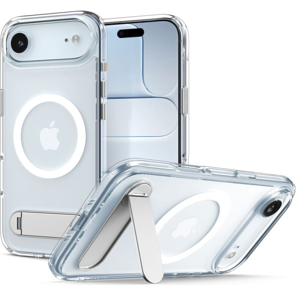 Spigen Aizsargvāciņš ar statīvu iPhone 17 Air Ultra Hybrid ''S'' MagSafe - caurspīdīgi balts