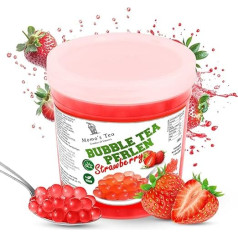 Momo's Tea® Bubble Tea Beads - Make Yourself [Strawberry - 1300g XXL Container] - 100% Vegan, Halal, Gluten Free