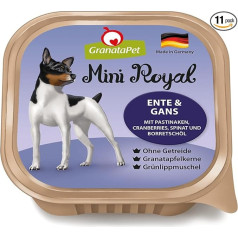 GranataPet Mini Royal Duck & Goose, Wet Food for Dogs, Dog Food without Grain & No Added Sugar, Complete Food for Adult Dogs, 11 x 150 g