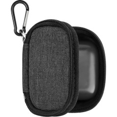 Geekria Earplug Carrying Case Compatible with Bowers&Wilkins Pi8, Pi7 S2, Pi5 S2, Replacement Earplugs, Travel Bag with Cable Storage, Dark Grey