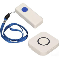 Caregiver Pager Wireless Remote Nurse Alert Systems for Seniors, IP55 Waterproof Emergency Call Bell and Caregiver Pager Kit