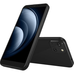 HeyxFome H3 Mobile Phone Without Contract Android 10, 2GB + 16GB/256GB SD, Quad Core 6.0 Inch, with 2GB RAM, 8MP + 5MP Camera, 4G Dual SIM Smartphone Without Contract, Simlock-Free, GPS, DE (Black)