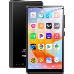 SWOFY MP3 Player with Bluetooth and WiFi, 164 GB HI-FI 4.7 Inch Touch Screen, Android 13.0 MP3 MP4 Player with Spotify, Amazon Music, FM Radio, E-Book, Browser for Children (Black)