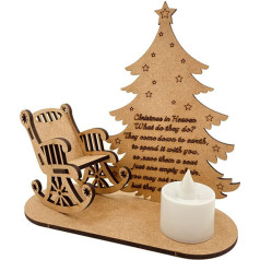 Memorial Christmas Ornament, Christmas Candle Ornament, Christmas in Heaven, Chair, Memorial Candle Holder Ornament to Remember Loved Ones (Christmas Tree)