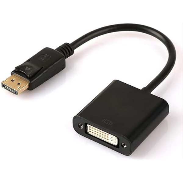 MEIRIYFA DisplayPort (DP) to DVI Adapter Cable, DP to DVI-D Single Link Male to Female Converter Compatible with PC, Laptop, Desktop, Monitor, HDTV, Projector