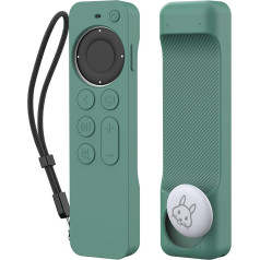 AhaStyle Protective Case Compatible with 2022 Apple TV 4K HD Siri Remote Control 3rd Generation [AirTag Bracket Built-in] All-Round Cover Apple TV Remote/Siri Remote Control (2nd Generation) and