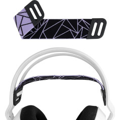 Geekria Mesh Headband Pad Compatible with Logitech G733 G335 Headphone Replacement Band/Headset Headband Cushion Cover Repair Parts (Black/Purple)