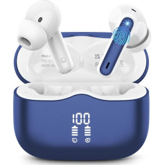 Headphones Wireless Bluetooth 5.4, Bluetooth Headphones In-Ear with 4 ENC Noise Cancelling Mics, Wireless Headphones 40 Hours Deep Bass, IP7 Waterproof Sports Earphones for Work and Study, Treasure