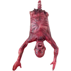 TPOne Scary Hanging Half Body Props Halloween Hanging Dead Body Decoration Scary Life Size Bloody Fake Corpse Realistic Latex Pendant Haunted House Prop Yard