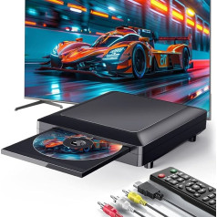 Ceihoit DVD Player for TV with HDMI AV Output, USB Input, HD1080P DVD CD Player, Built-in PAL NTSC System, All Region Free, HDMI/AV Cable Included
