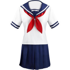JK Uniform School Suit Anime Sailor Cosplay Costume with Bow Tie, High School Uniform JK Dress, JK Cosplay Costume Carnival Cosplay Clothing Custom, Women's JK Uniform Dress Everyday Clothing, S, L,