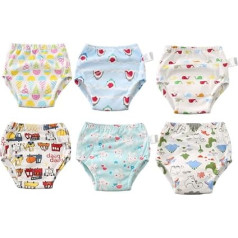 Pack of 6 Pipi Training Pants Washable Nappy Waterproof Size S Ideal for Toddlers Perfect for Practice Nappy Underwear Reusable Design
