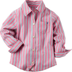 Carter's Baby Girls' Printed Poplin Top - Pink (18 Months), Pink Green