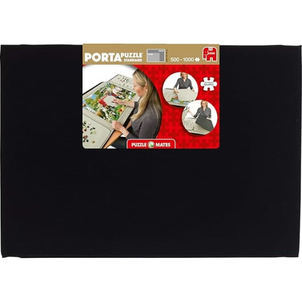 Jumbo 10807 Standard 1,000 Puzzle Mates Puzzle Board, Single, Black, 1000 Piece Puzzle