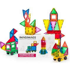 Magnetic Building Blocks, 108 Piece Foundation Set for Boys Girls Kids, Educational Creative Learning Activity Building Block Toddler Toy, STEM, Children Aged 3+