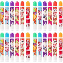evelay Christmas Bingo Dabbers Ticket Felt Tip Pens - 6 Coloured Markers (Pack of 12-48)