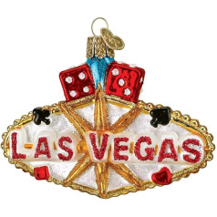 Old World Christmas Las Vegas Sign Glass Blown Ornament