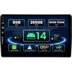 SXAUTO ¦ 8G + 256G ¦ Android 12 IPS Car Radio for Fiat 500L (2012-2016) - Built-in Carplay/Android Car/DSP - LED Camera + MIC - DAB Steering Wheel Control Fast Boot 360-CAM WiFi Bluetooth - 2 DIN 10.1