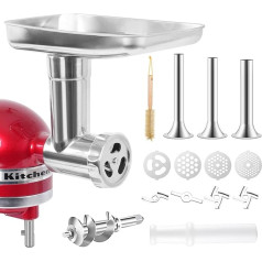 Stainless Steel Meat Grinder for KitchenAid Mixer, Meat Grinder Attachment for Kitchenaid Stand Mixer, Dishwasher Safe