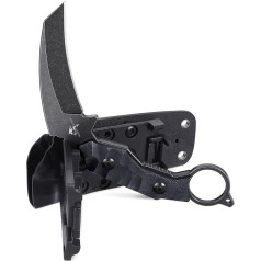 Purple Dragon Outdoor Knife Survival Fixed Blade Made of D2 Steel, Full Tang Hunting Knife with G10 Handle and Kydex Sheath, Sharp Mushroom Knife Pocket Knife Gift for Men