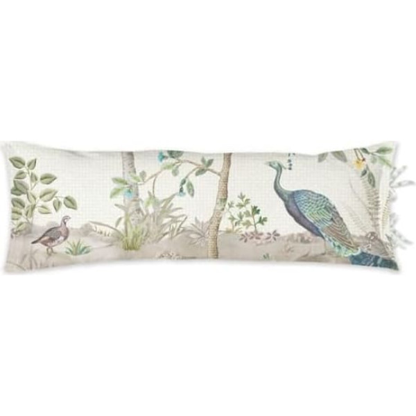 [W2307] Pip Okinawa Long Cushion White 30 x 90 cm