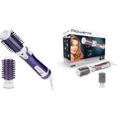 Rowenta CF9530 Rotating Hot Air Brush Active Volume & Shine | 3 Speed Levels and Cold Level | Purple & Hot Air Brush CF9540 Brush Activ Premium Care | 2 Brush Attachments Included