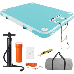 Inflatable Dock Swimming Platform Water Bathing Island 2/4/6 People for Boat Pond Pool Lake