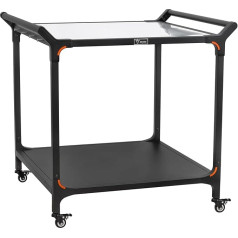 BBQ-Toro Barbecue Trolley 94 x 81 x 90 cm, Black, Grill Table with Large Work Surface, Grill Side Table, Outdoor Grill Trolley, Grill Table, Outdoor, Serving Trolley with Stainless Steel Shelf