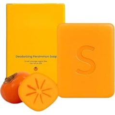 Japanese persimmon soap, natural deodorant, refreshes and cleanses the skin, suitable for face and body