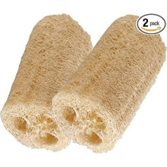 Organic Loofah Natural Bath Sponge 2 Pieces Exfoliating Bath Sponge Scrubber | Naturally Grown Loofah (Set of 2)