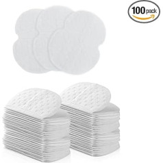 TUONYIS 100 Pieces (50 Pairs) Disposable Forearm Pads, Ultra Thin Sweat-Absorbing Pads, Unisex Sweat Pads, Underarm Sweat Pads for Men and Women, Underarm Sweat Pads, Sweat Absorbent (100 Pack)